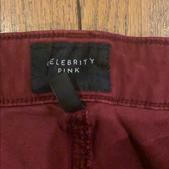 Burgundy Skinny Jeans - Picture 2 of 3